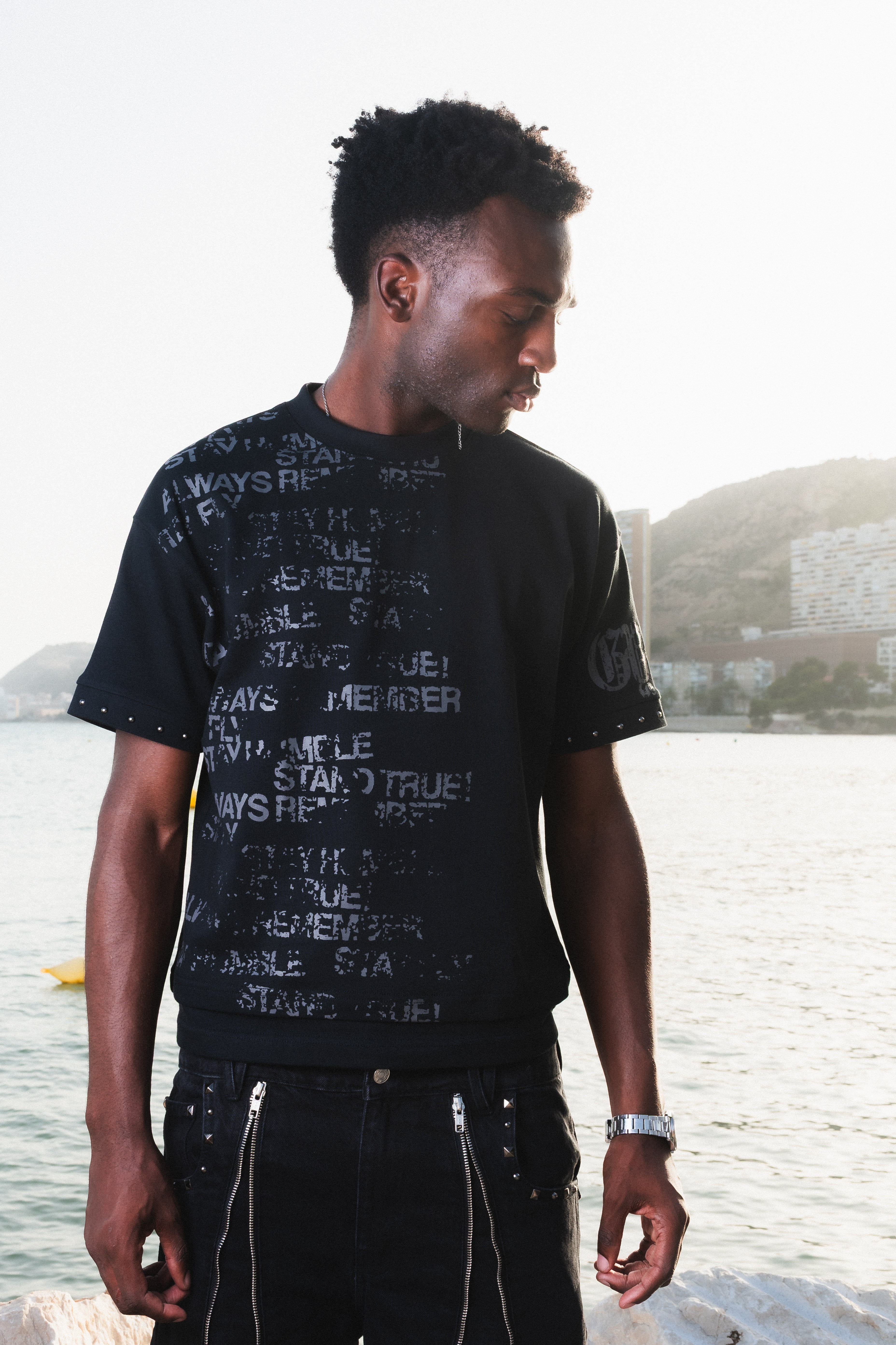 'Always' Black/Grey T-Shirt